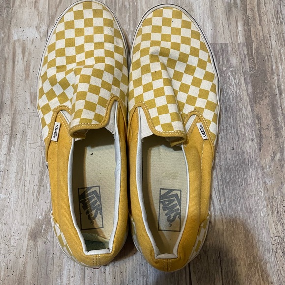 Yellow Checkered Vans - Picture 2 of 6